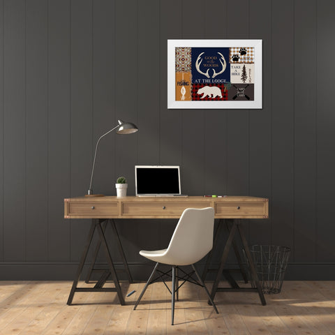 In The Woods White Modern Wood Framed Art Print by Kimberly, Allen