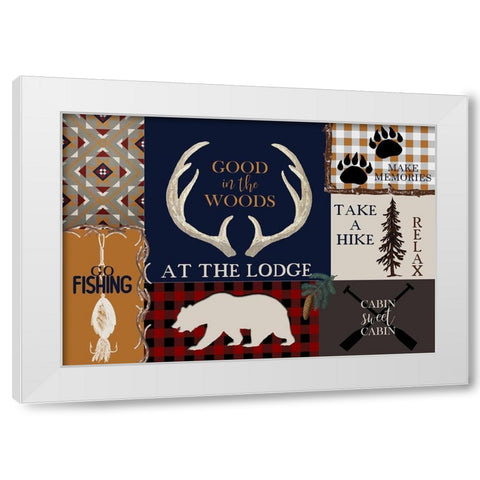 In The Woods White Modern Wood Framed Art Print by Kimberly, Allen