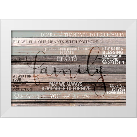 Family Prayer White Modern Wood Framed Art Print by Kimberly, Allen