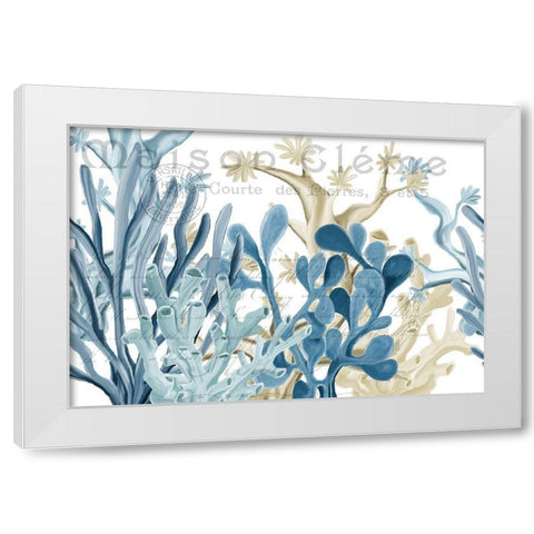 Coastal Coral 1 White Modern Wood Framed Art Print by Kimberly, Allen