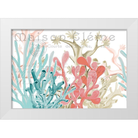 Coral Coastal 1 White Modern Wood Framed Art Print by Kimberly, Allen