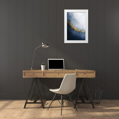 In The Stream White Modern Wood Framed Art Print by Kimberly, Allen