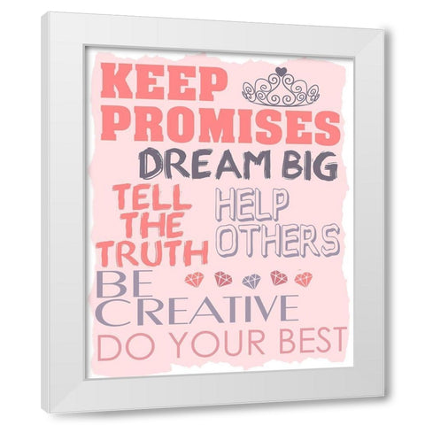 Be Silly 2 Pink White Modern Wood Framed Art Print by Kimberly, Allen