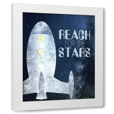 Blast Off 1 White Modern Wood Framed Art Print by Kimberly, Allen