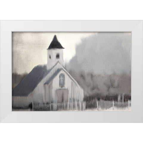 Sunday Morning White Modern Wood Framed Art Print by Kimberly, Allen