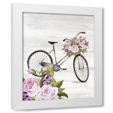 Spring Ride White Modern Wood Framed Art Print by Kimberly, Allen