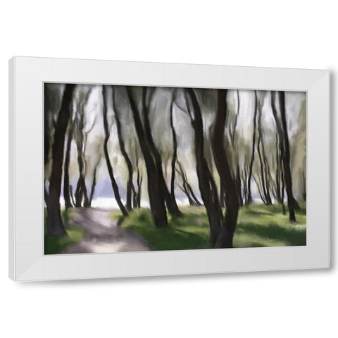 To The River White Modern Wood Framed Art Print by Kimberly, Allen