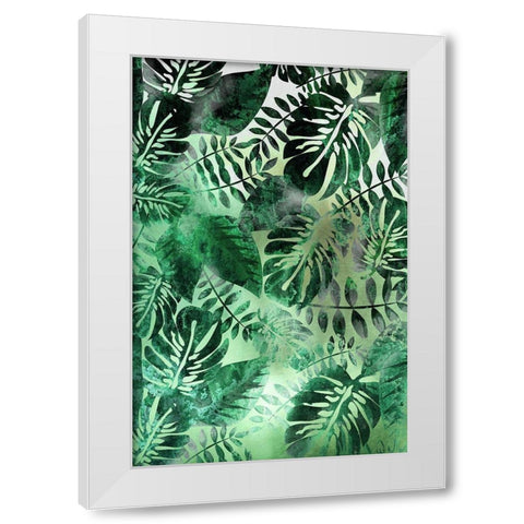 Jungle Green White Modern Wood Framed Art Print by Kimberly, Allen