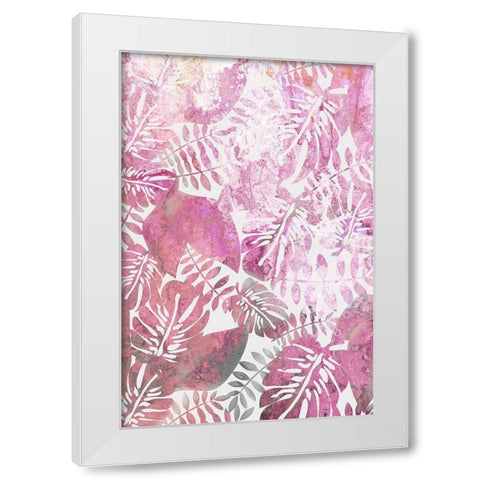 Jungle Pink White Modern Wood Framed Art Print by Kimberly, Allen