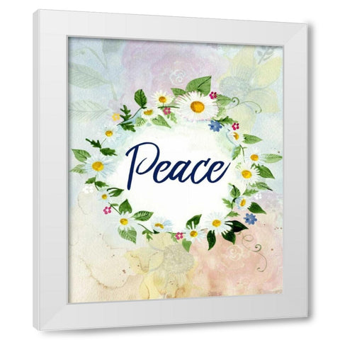Love Joy Peace 3 White Modern Wood Framed Art Print by Allen, Kimberly