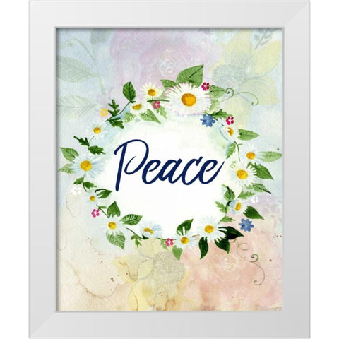 Love Joy Peace 3 White Modern Wood Framed Art Print by Allen, Kimberly