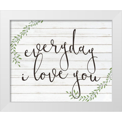 Everyday White Modern Wood Framed Art Print by Kimberly, Allen