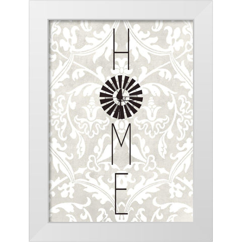 Home Windmill White Modern Wood Framed Art Print by Kimberly, Allen