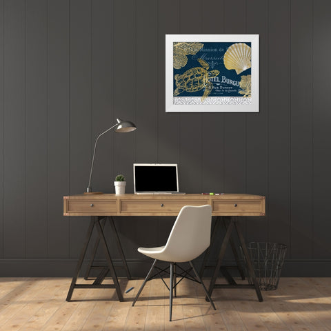 Azure Coastal 2 White Modern Wood Framed Art Print by Kimberly, Allen