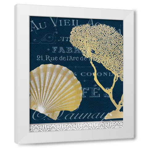 Azure Coastal 5 White Modern Wood Framed Art Print by Kimberly, Allen