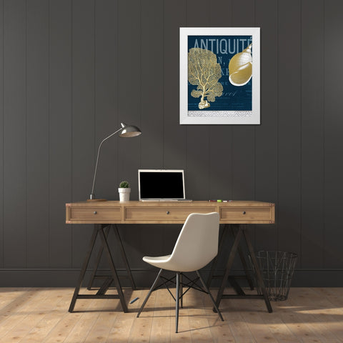 Azure Coastal 6 White Modern Wood Framed Art Print by Kimberly, Allen