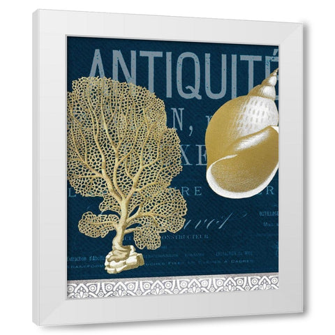 Azure Coastal 6 White Modern Wood Framed Art Print by Kimberly, Allen