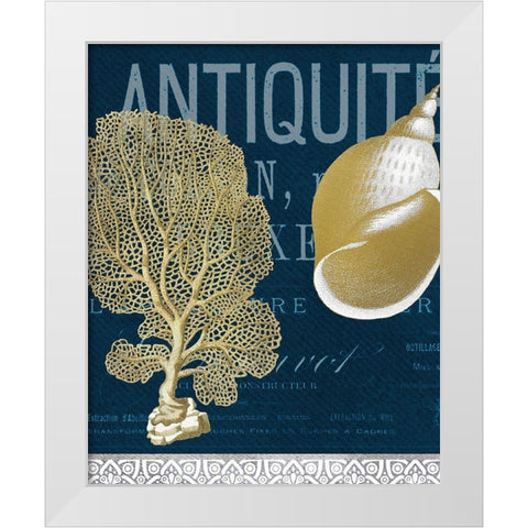 Azure Coastal 6 White Modern Wood Framed Art Print by Kimberly, Allen