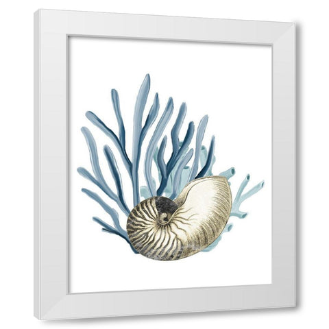 Coastal Coral 2 White Modern Wood Framed Art Print by Kimberly, Allen
