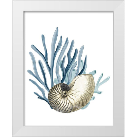 Coastal Coral 2 White Modern Wood Framed Art Print by Kimberly, Allen