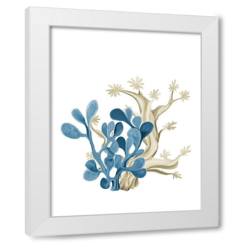 Coastal Coral 3 White Modern Wood Framed Art Print by Kimberly, Allen