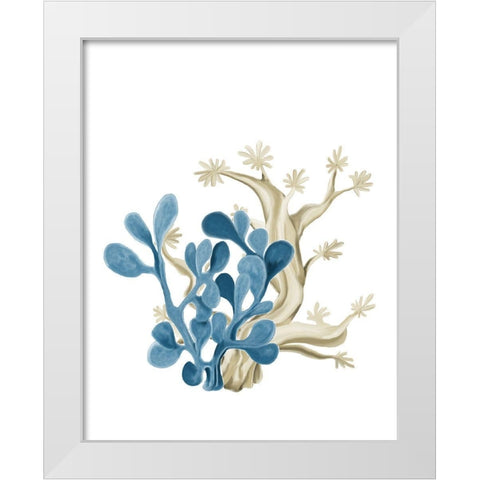 Coastal Coral 3 White Modern Wood Framed Art Print by Kimberly, Allen
