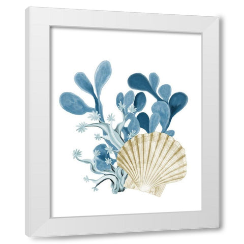 Coastal Coral 5 White Modern Wood Framed Art Print by Kimberly, Allen