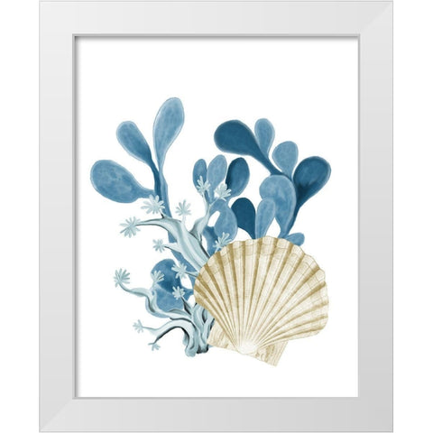 Coastal Coral 5 White Modern Wood Framed Art Print by Kimberly, Allen