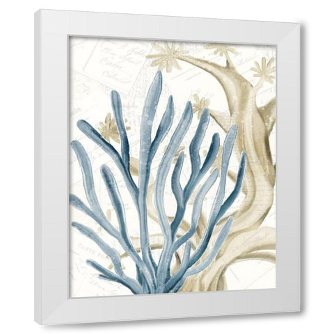 Coral Square 1 White Modern Wood Framed Art Print by Kimberly, Allen