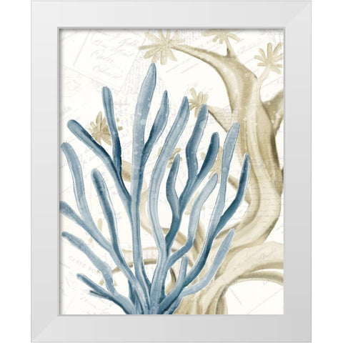 Coral Square 1 White Modern Wood Framed Art Print by Kimberly, Allen