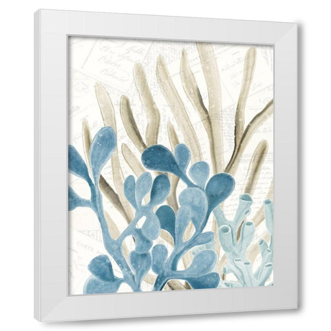 Coral Square 3 White Modern Wood Framed Art Print by Kimberly, Allen