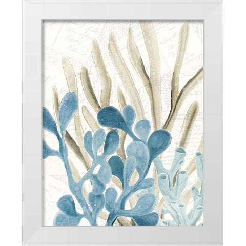 Coral Square 3 White Modern Wood Framed Art Print by Kimberly, Allen