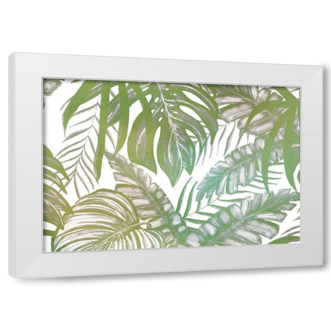 Aloha Palms White Modern Wood Framed Art Print by Kimberly, Allen