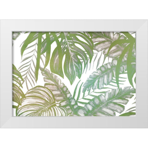 Aloha Palms White Modern Wood Framed Art Print by Kimberly, Allen
