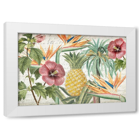 Tropic Flower White Modern Wood Framed Art Print by Kimberly, Allen