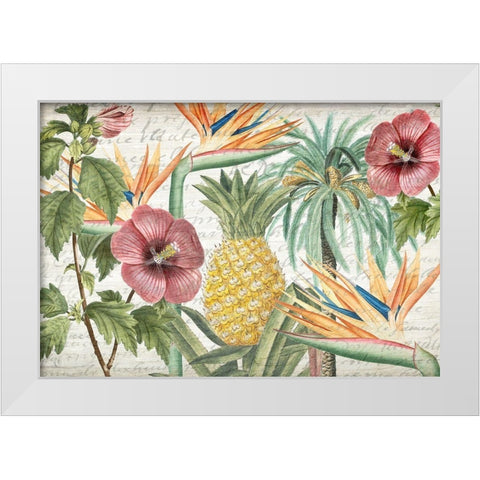 Tropic Flower White Modern Wood Framed Art Print by Kimberly, Allen