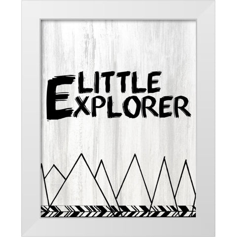 Adventure Explore 3 White Modern Wood Framed Art Print by Kimberly, Allen