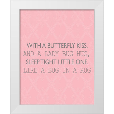 Like a Bug in a Rug White Modern Wood Framed Art Print by Kimberly, Allen