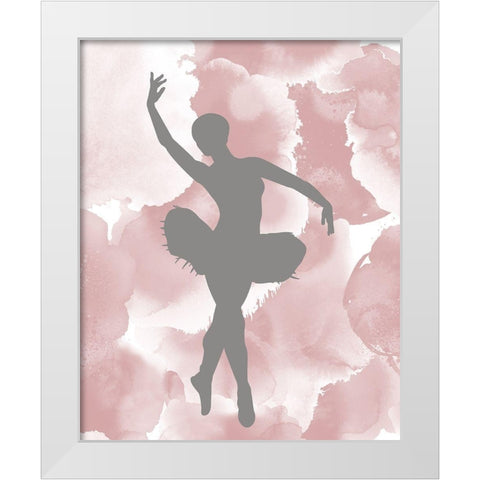 Plie All Day 1 White Modern Wood Framed Art Print by Kimberly, Allen