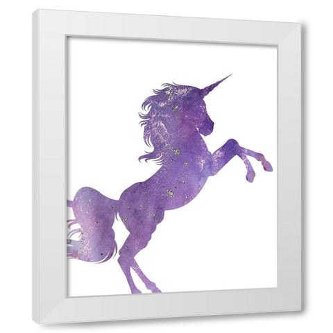 Unicorns Only 1 White Modern Wood Framed Art Print by Kimberly, Allen