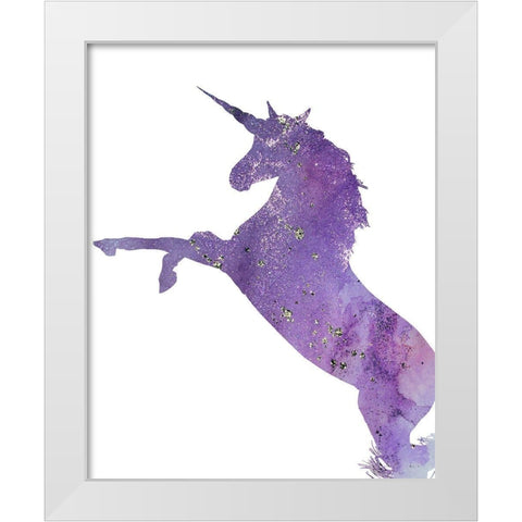 Unicorns Only 3 White Modern Wood Framed Art Print by Kimberly, Allen