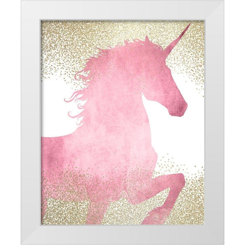 A Unicorn 1 White Modern Wood Framed Art Print by Kimberly, Allen