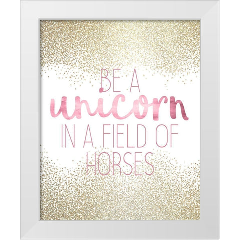 A Unicorn 2 White Modern Wood Framed Art Print by Kimberly, Allen