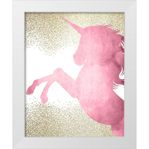 A Unicorn 3 White Modern Wood Framed Art Print by Kimberly, Allen