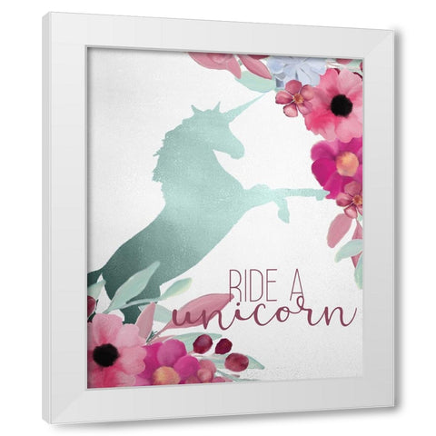 Ride and Swim 1 White Modern Wood Framed Art Print by Kimberly, Allen