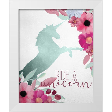 Ride and Swim 1 White Modern Wood Framed Art Print by Kimberly, Allen
