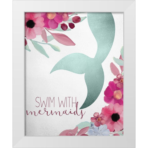 Ride and Swim 2 White Modern Wood Framed Art Print by Kimberly, Allen