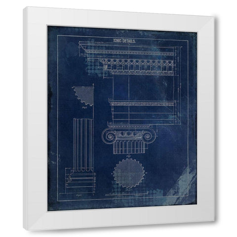 Details 2 Blue White Modern Wood Framed Art Print by Kimberly, Allen