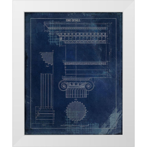 Details 2 Blue White Modern Wood Framed Art Print by Kimberly, Allen