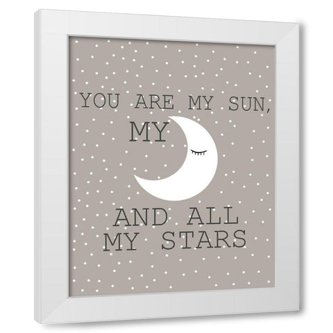 My Sun White Modern Wood Framed Art Print by Kimberly, Allen